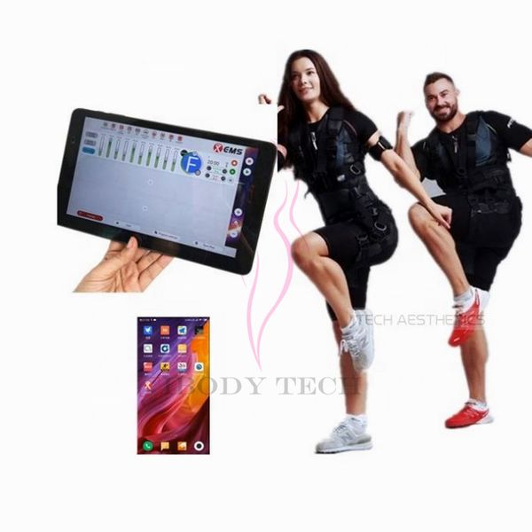 Portable Slim Equipment Wireless EMS Abs Muscles Trainer Machines électriques de stimulation musculaire Taille XS / S / M / L / XL / XXL