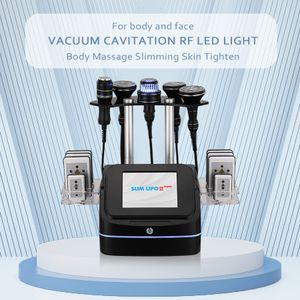 Draagbare afslankmachine 7in1 RF Vacuüm Cavitatie Laser Lipo Lichaam Slafing Skinhefcellulitisreductie voor benen Armen Gezicht