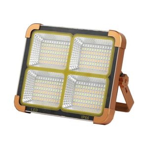 Projecteur solaire portable d'urgence à LED Projecteur extérieur Lampe de camping rechargeable USB de haute qualité