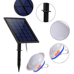 Portable panneau solaire puissance LED capteur de lumière Camping lanterne tente extérieure pêche suspendus lampe de secours