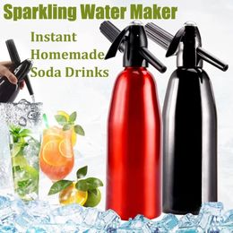 Draagbare sprankelende watermaker smaak Soda blaster CO2 Cocktail Bubble Drinks Pressurizer Barman Siphon Accessoires Aluminium 240306
