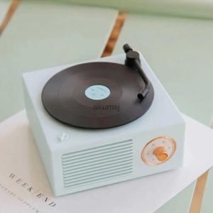 Draagbare Luidsprekers 2021 Hot Koop Mini Retro Vinyl Record Draadloze Bluetooth Speaker Knop Controle Aux Muziekspeler YQ240106