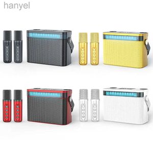 Haut-parleurs portables 2023 Machine de karaoké familiale Portable Bluetooth 5.0 haut-parleur Microphone sans fil équipement de chant stéréo basse caisson de basses karaoké 24318