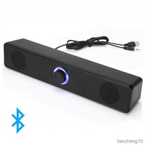 Draagbare luidsprekers 4D Stereo Bluetooth 5.0-luidspreker Surround Subwoofer Computerluidsprekers Geluidsbalk voor thuisbioscoop TV Laptop PC R230727