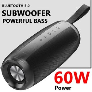 Haut-parleurs portables 60W puissant 6600mAh Bluetooth maison colonne extérieure TWS Super caisson de basses IPX7 étanche boîte de son de basse lourde 231017