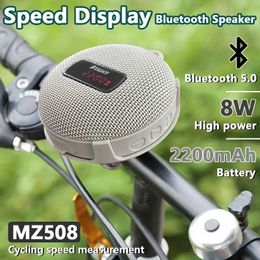 Draagbare luidsprekers 8W Highpower LED Digitale displayscherm Wireless Bicycle Bluetooth -luidspreker Portable Outdoor Speaker Bicycle Subwoofer HandsFree CA J240505