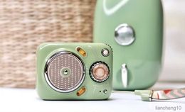 Altoparlanti portatili Beetles Retro Green Bluetooth FM Radio Outdoor Portable Smart Wireless Mini Card Subwoofer Gift R230801