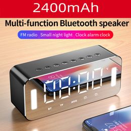 Haut-parleurs portables Bluetooth Radio FM Lecteur de carte TF Boîte de son avec affichage Grand volume Réveil de bureau Boom pour tous les téléphones 221022