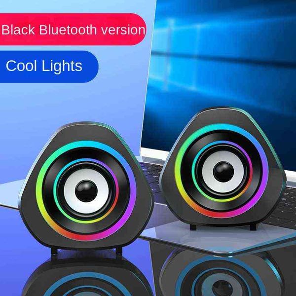 Haut-parleurs portables Haut-parleur Bluetooth avec lumière LED respiratoire colorée Haut-parleurs d'ordinateur Haut-parleurs stéréo Son de montée en puissance 145WT