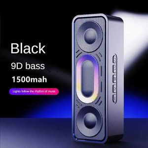 Draagbare luidsprekers Bluetooth-luidspreker Draagbare mini draadloze 3D-surroundstereo Subwoofer Home Theater Sound Bar RGB-licht AUX FM-radio Klankkast YQ240124