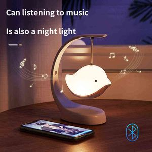 Draagbare luidsprekers Bluetooth -luidspreker Small Night Lamp -cadeau For Girls Desk Bird Music Light Slaapkamer Bureau Licht T220831