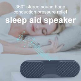 Draagbare luidsprekers Botgeleiding Bluetooth Music Box Wireless draagbare luidspreker Stereo Bass onder kussen Verbeter slaapreizen Gebruik subwoofer T220831
