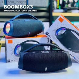 Draagbare luidsprekers Boombox3 Draagbare Bluetooth-luidspreker Caixa De Som Bluetooth Subwoofer SoundBox voor Boombox 3 Outdoor g Luidsprekerlamp Gratis verzending Q230904