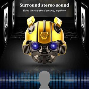 Haut-parleurs portables Bumblebee casque Bluetooth 5.0 haut-parleur Portable sans fil lampe de poche LED mini jouet haut-parleur Surround haut-parleur stéréo YQ240106