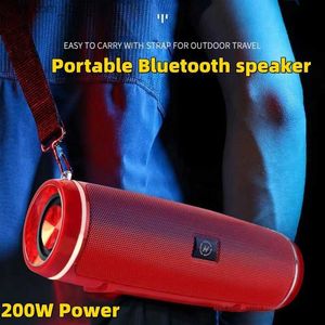 Haut-parleurs portables Caixa De Som Bluetooth 200W haute puissance Portable basse extérieure sans fil Audio 3D Surround Bluetooth haut-parleur TWS/FM/voix Prom Q230904