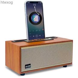 Haut-parleurs portables Caixa de som caisson de basses haut-parleur Bluetooth multifonctionnel en bois TWS système de son à distance sans fil Portable Home cinéma Radio FM YQ240124