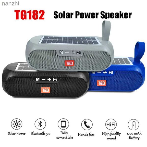 Haut-parleurs portables haut-parleurs de téléphone portable puissance solaire TG182 Bluetooth en haut-parleur TWS portable WX