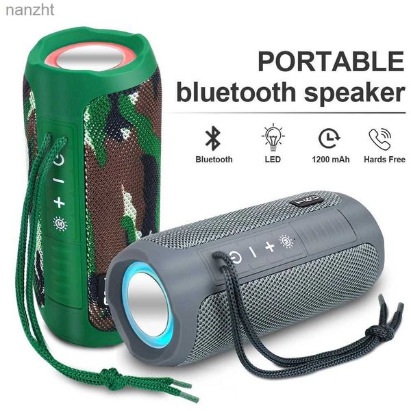 Haut-parleurs portables en haut-parleurs de téléphone portable TG227 en haut-parleur extérieur portable étanche colonne de basse sans fil BOOBBOX prend en charge la radio FM TF avec des lumières LED PK TG117 WX