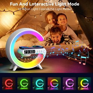 Altavoces portátiles COLSUR Altavoz Bluetooth multifuncional Audio TF RGB Luz nocturna Cargador inalámbrico Soporte Estación para teléfono 14 13