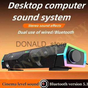 Draagbare luidsprekers Computer TV-ondersteund Bedraad Bluetooth Computerluidspreker 4D Surround Sound Desktopluidspreker Laptopluidsprekerbox HIFI Stereo Subwoofer J240117