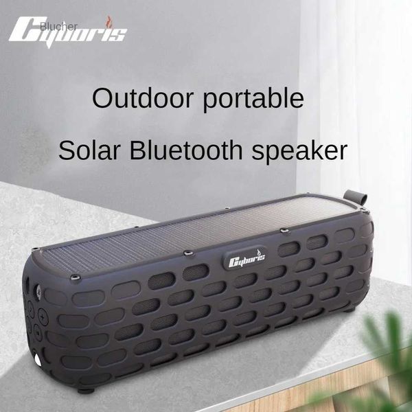 Altavoces portátiles Cyberis T6 altavoz Bluetooth de carga con energía solar bicicleta al aire libre altavoz inalámbrico Bluetooth IPX7 efecto impermeable L2404