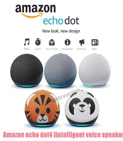 Haut-parleurs portables Echo Dot 4ème haut-parleur intelligent Alexa Assistant vocal maison intelligente 4ème génération T2212131977060