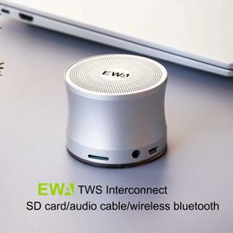 Haut-parleurs portables EWA A109 TWS Bluetooth haut-parleur Metal Music Portable Music avec AUX-in Micro SD Microphone Hands Fore Home Enceinte J240505