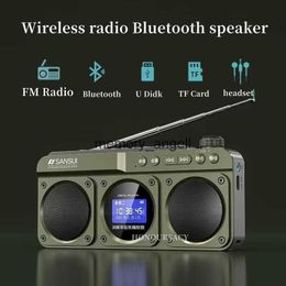 Draagbare luidsprekers F28 Bluetooth 5.0 FM-radio Muziekspeler Draadloze luidsprekers voor buiten Mini draagbare MP3 Walkman-kwaliteit LED-monitor Klokklankkast HKD230904
