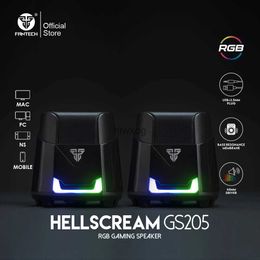 Портативные колонки FANTECH HELLSCREAM GS205 Игровые колонки USB и штекер 3,5 мм Мини-проводные колонки RGB для ПК Колонки для ноутбуков Gamer YQ240116