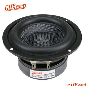 Altavoces portátiles Ghxamp Unidad de altavoz subwoofer de woofer de 4 pulgadas Hifi 4Ohm 40W Lavabo tejido de fibra de vidrio Altavoz de graves profundos Magne grande Dh2Ly