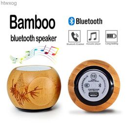 Altavoces portátiles HIFI Temblar Altavoz Bluetooth de bambú 1 par de madera portátil Mini cañón de acero pequeño altavoz pequeño simple 1,5 KHz-20 KHz YQ240124