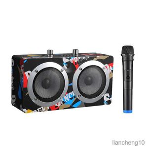 Haut-parleurs portables Haut Bluetooth Portable Subwoofer sans fil Famille Basse Système de cinéma maison stéréo Radio FM R230731