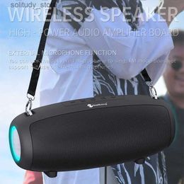 Haut-parleurs portables Haut-parleur Bluetooth haute puissance colonne portable TWS haut-parleur de basse stéréo sans fil karaoké système domestique boîte à musique haut-parleur radio FM Q240328