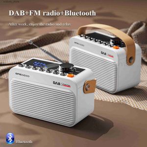 Draagbare luidsprekers Multifunctionele wekker voor thuis BT/TF/U disk digitale DAB+/FM radio LED groot scherm draagbare Bluetooth-luidsprekerbox Q240328