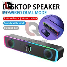 Draagbare luidsprekers Home Theater Geluidssysteem Bluetooth-luidspreker 4D Surround Soundbar Computerluidspreker voor TV Soundbar Box Subwoofer Stereo muziekdoos ldd240318