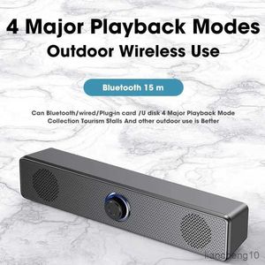 Altavoces portátiles Sistema de sonido de cine en casa Altavoz Bluetooth Barra de sonido envolvente 4D Altavoz de computadora para TV Caja de barra de sonido Subwoofer Caja de música estéreo R230725