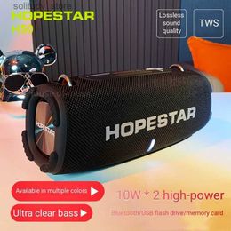 Altavoces portátiles HOPESTAR H50 altavoz inalámbrico portátil caja de música de alta potencia subwoofer al aire libre TWS potente fiesta Caixa De Som radio FM AUX Q240328