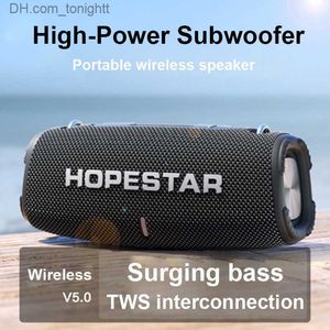 Altavoces portátiles HOPESTAR H50 Altavoces inalámbricos portátiles Caja de música grande de alta potencia Supergraves al aire libre TWS Potente fiesta caixa de som Radio FM AUX Q230904