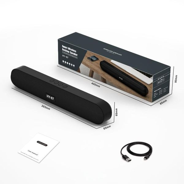 Haut-parleurs portables HY-67 The 2021 Heavy Bass Sound Wireless On TV Home Desktop Theater Soundbar Stéréo Bluetooth Haut-parleur