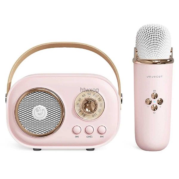 Haut-parleurs portables JOJOCAT amplificateur Audio Portable sans fil Bluetooth maison KTV Microphone karaoké pour enfants petit Microphone haut-parleur rose YQ240116