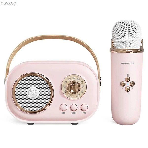 Haut-parleurs portables JOJOCAT amplificateur Audio Portable sans fil Bluetooth maison KTV Microphone karaoké pour enfants petit Microphone haut-parleur rose YQ240124