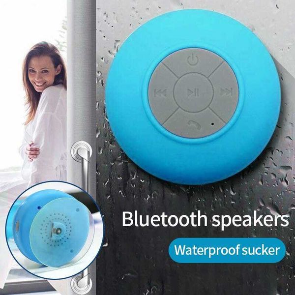 Haut-parleurs portables grande ventouse stéréo salle de bain étanche extérieur Bluetooth Mini voiture sans fil Portable petit haut-parleur Z0317