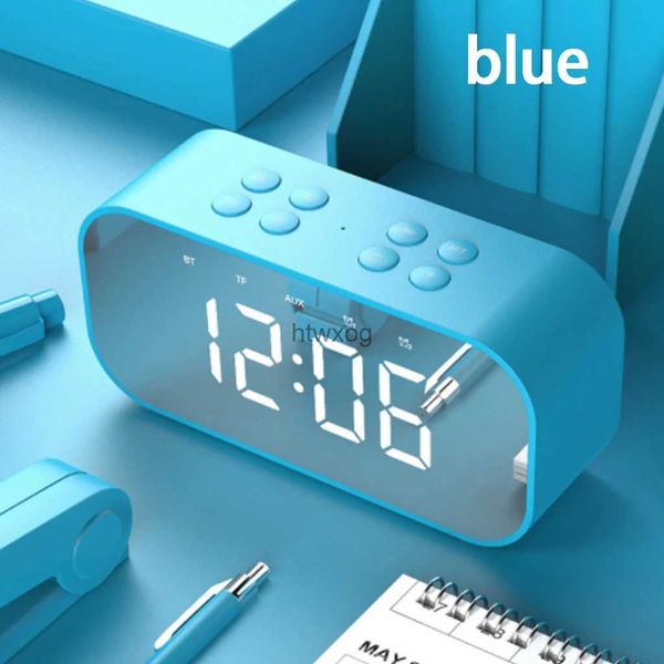 Altavoces portátiles Lewinner Altavoces Bluetooth inalámbricos multifunción con reloj Mini pantalla LED para el hogar Reloj despertador de mesa digital para dormitorio de oficina YQ240116