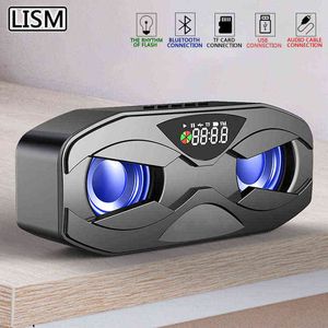 Draagbare luidsprekers M8 Cool Robot Design Bluetooth Luids LED Rhythm Rhythm Flash Wireless Luidspreker FM Radio Alarm Clock TF -kaartondersteuning Subwoofer T220831