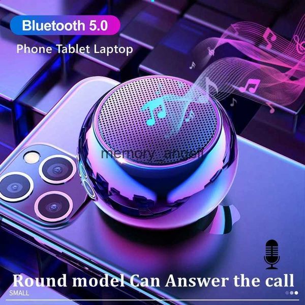 Altavoces portátiles Mini altavoz Bluetooth con micrófono TWS Caja de sonido inalámbrica HiFi Música Teléfono celular Tableta Altavoz de metal Deporte Subwoofer portátil HKD230904