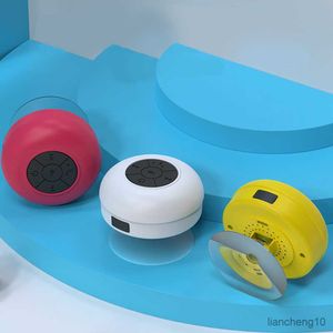 Haut-parleurs portables Mini Bluetooth Sucker Portable étanche sans fil mains libres pour douche salle de bain piscine pour extérieur R230801