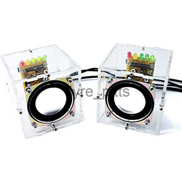 Altavoces portátiles mini electrónica de altavoces estereo transparente kit de bricolaje amplificador de sonido para arduino ek1831 kit de producción de audio de amplificador pequeño x0813