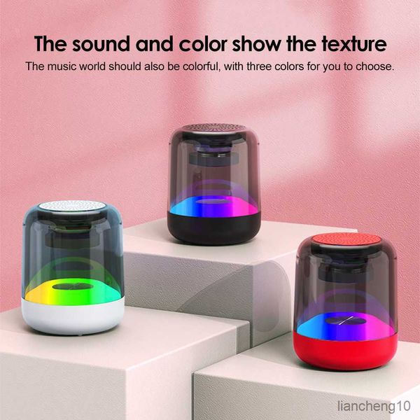 Haut-parleurs portables Mini Mobile Bluetooth Haute Qualité Lumières Colorées Sans Fil Petit Son Subwoofer Portable Home Cinéma R230801