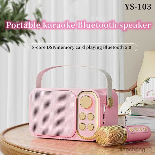 Haut-parleurs portables Mini haut-parleur Bluetooth sans fil extérieur Portable téléphone à domicile Audio Microphone sans fil haut-parleur de basse grande capacité R230725