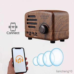 Haut-parleurs portables Mini Retro Bluetooth Support Card Radio Haut-parleurs d'ordinateur Portable Audio extérieur Subwoofer Sans fil Mignon Classique R230731